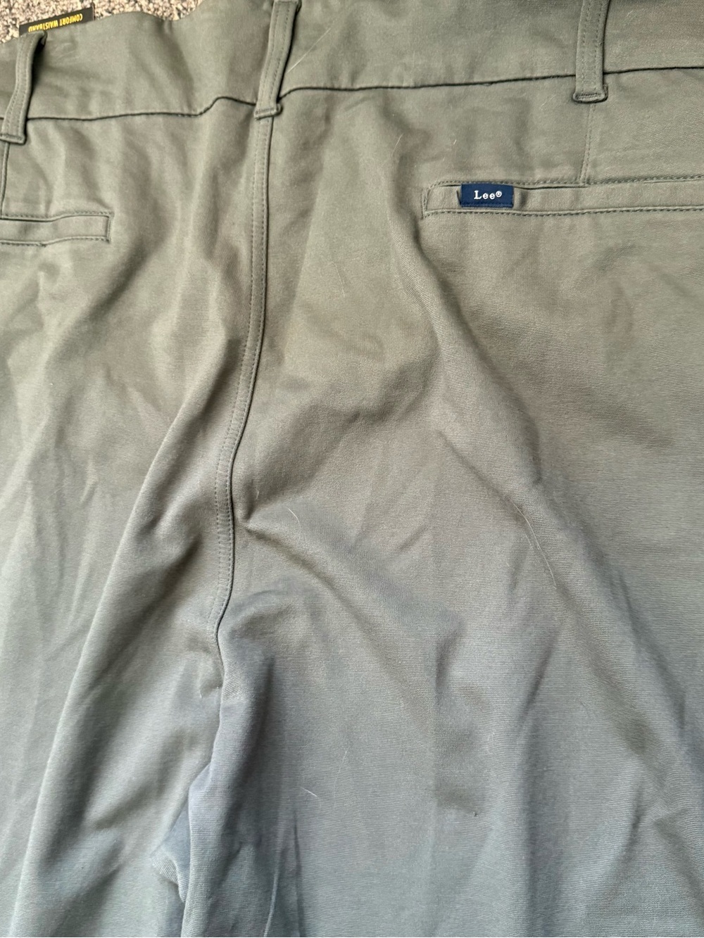 NWT Lee Plus Size 4X Olive Green High Rise Wide Leg Trouser Knit Pants - Picture 4 of 7